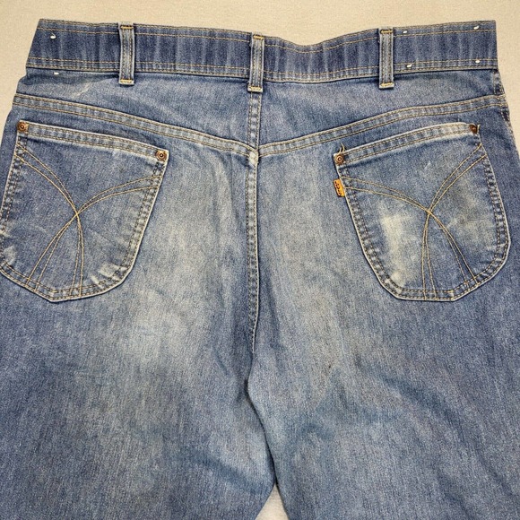 Vintage Levis Mens Jeans Orange Tab Made In USA 35x28 Tag (38x29) Medium Wash - Picture 13 of 16